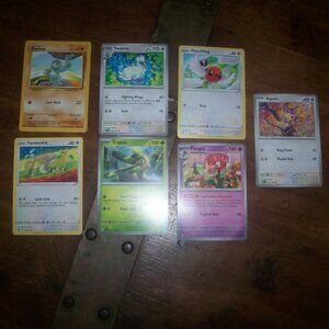 1999 Pokemon, Base Set Shadowless, #52/102 Machop, Plus 6 others, 7 pc Lot